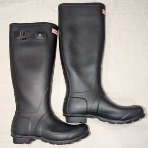 Hunter Matte Black Tall Rain Boots
